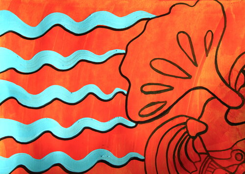 788. Waves move rhytmically across tye surface von Veera Zukova, Malerei kaufen auf Singulart