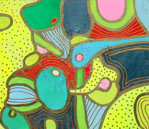 718. Colorful Bright Future par Veera Zukova, Peinture en vente sur Singulart
