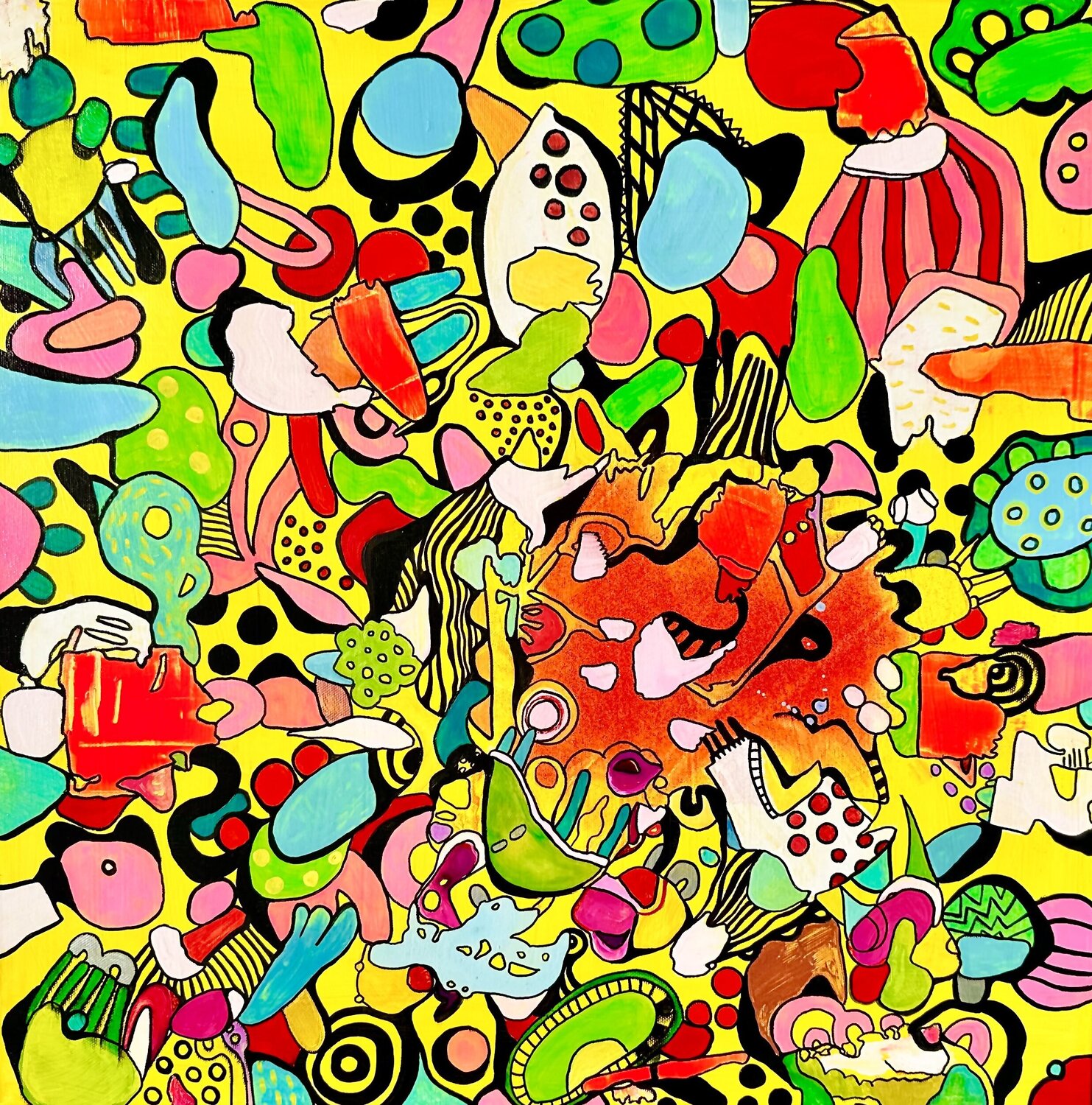 577. Sugar Caramel: Sweet Abstract Energy Veera Zukova Originalgemälde zu verkaufen