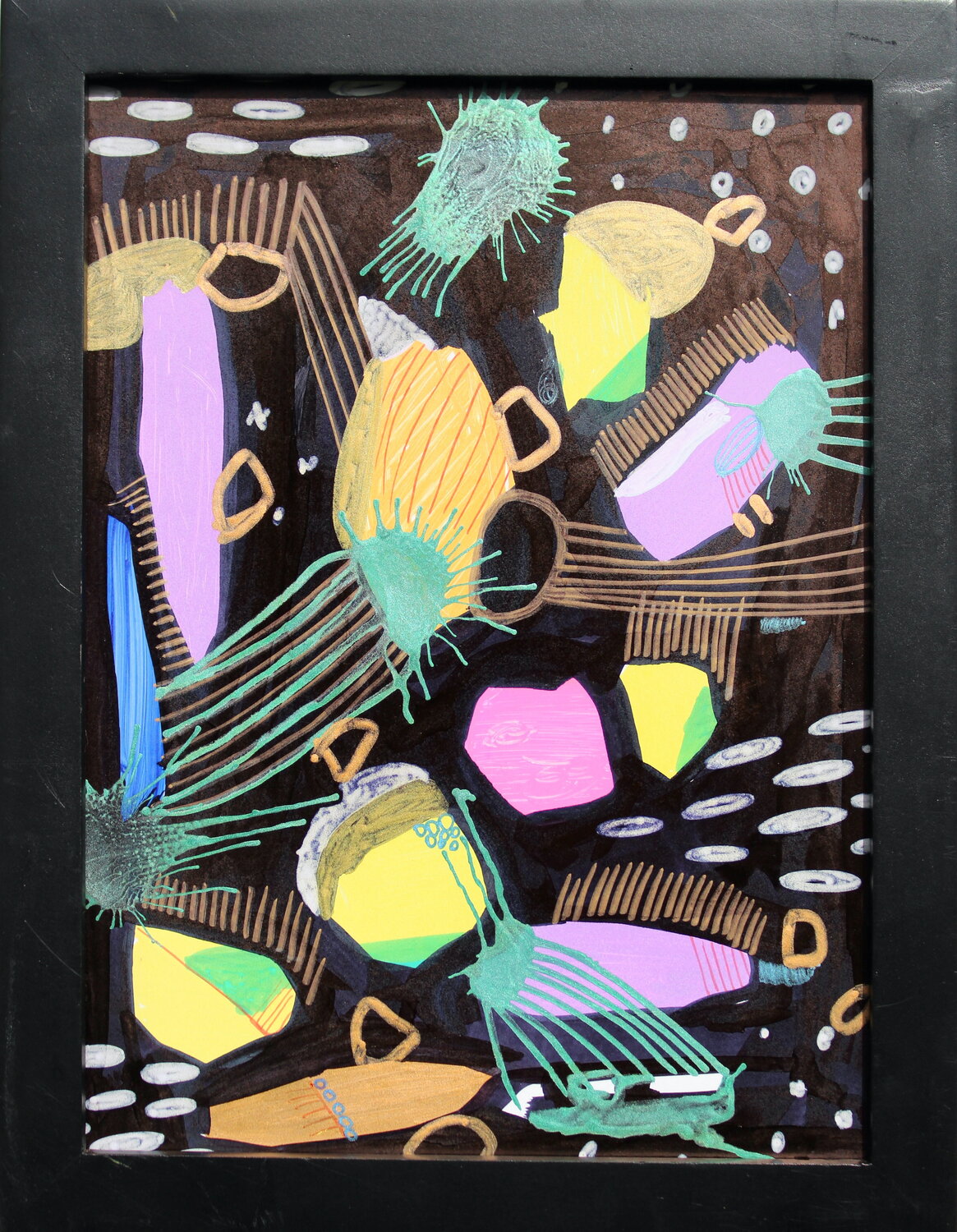 314. Night Sky: Abstract Cosmic Exploration in Vibrant Hues Veera Zukova Originalgemälde zu verkaufen