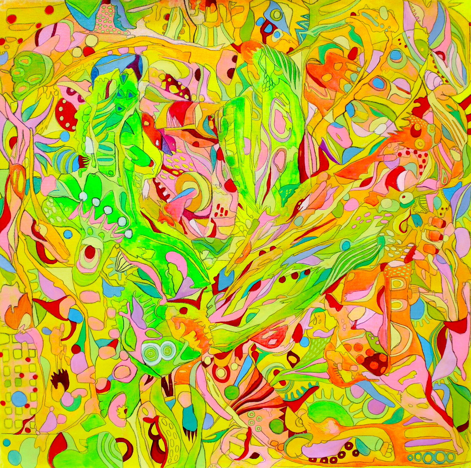 672. Tropical Whirlwind. Multicolor Vivid Abstract. Veera Zukova