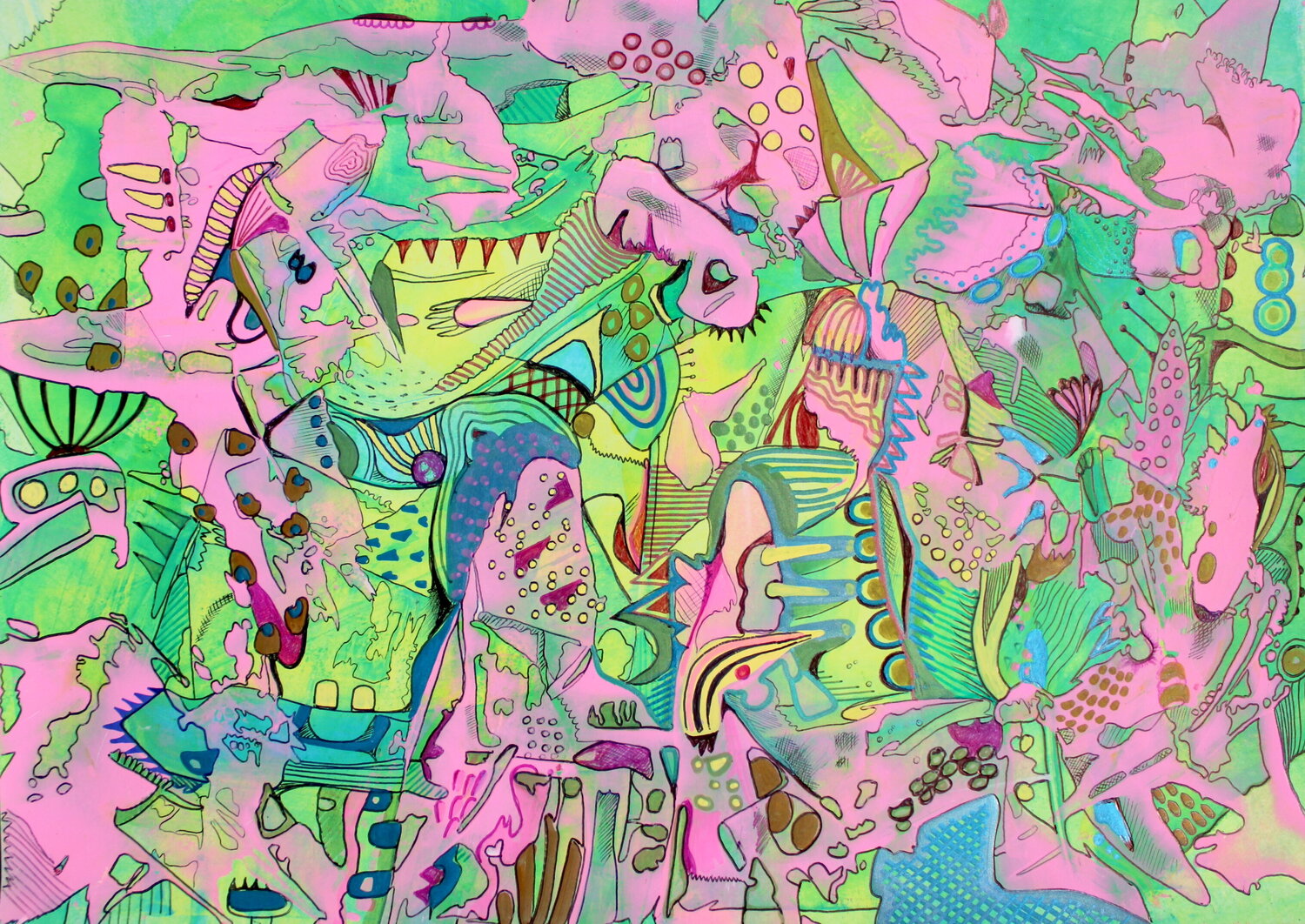 679. Floral Whispers: An Abstract Imagination Veera Zukova Originalgemälde zu verkaufen