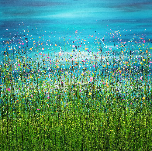 Turquoise Serenity van Lucy Moore, Schilderij te koop op Singulart
