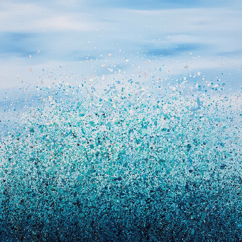 A Turquoise Radiance van Lucy Moore, Schilderij te koop op Singulart