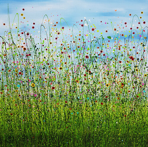 Morning Poppy Meadows #12 van Lucy Moore, Schilderij te koop op Singulart