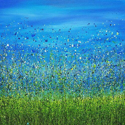 Midnight Meadow Blues di Lucy Moore, Pittura in vendita su Singulart