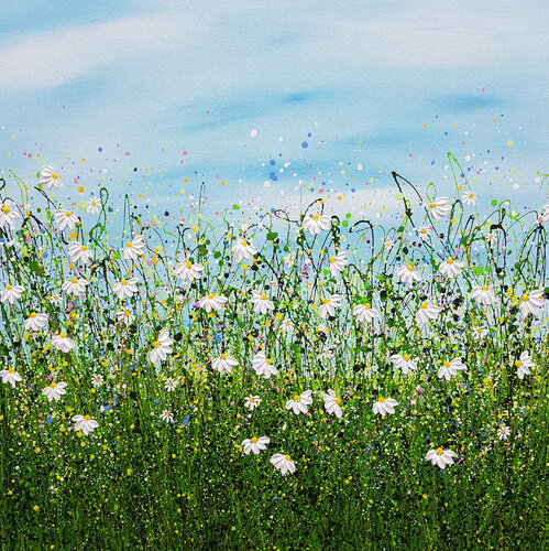 Daisy Delight #4 van Lucy Moore, Schilderij te koop op Singulart