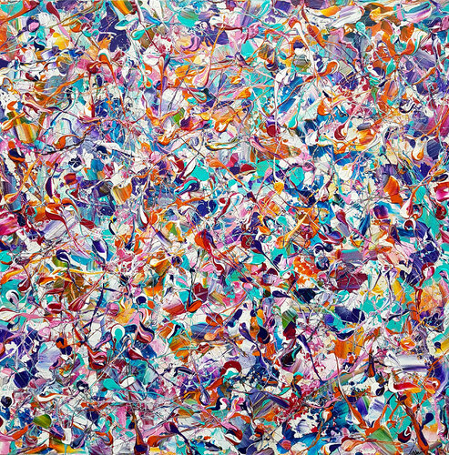 Abstract Synapses - Lets Skip To The Good Part van Lucy Moore, Schilderij te koop op Singulart