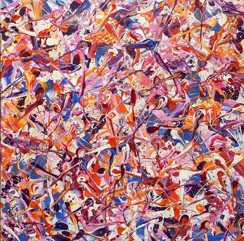Abstract Synapses - Live Like Tomorrow Doesn't Exist di Lucy Moore, Pittura in vendita su Singulart