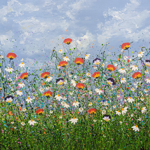 Glorious Meadow Blooms van Lucy Moore, Schilderij te koop op Singulart