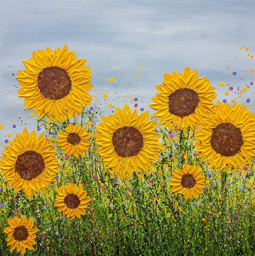 Say It With Sunflowers van Lucy Moore, Schilderij te koop op Singulart
