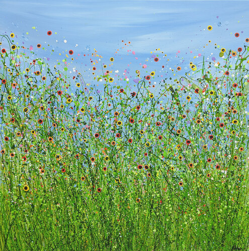 Morning Poppy Meadows #19 di Lucy Moore, Pittura in vendita su Singulart