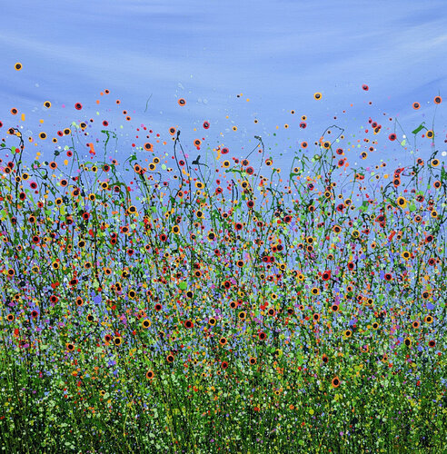 Wild Poppy Meadows di Lucy Moore, Pittura in vendita su Singulart