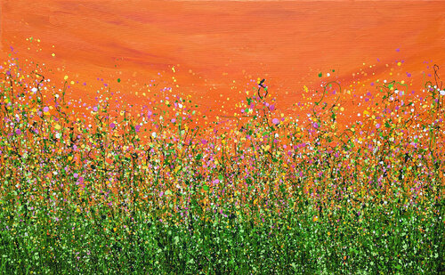 Burnt Orange Skies di Lucy Moore, Pittura in vendita su Singulart