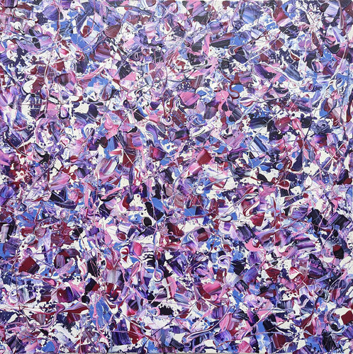 Abstract Synapses - Amethyst Twilight #4 di Lucy Moore, Pittura in vendita su Singulart