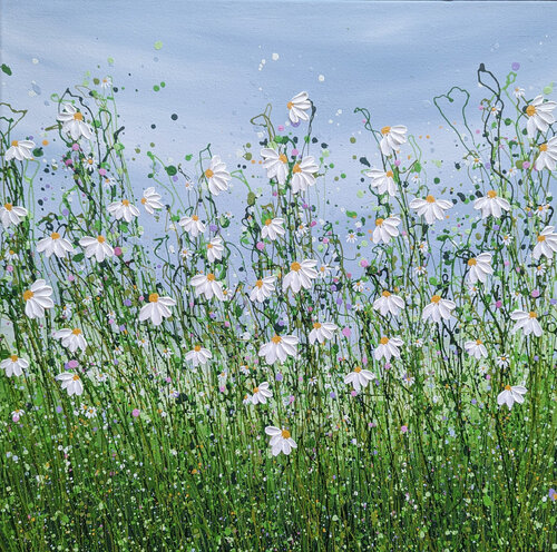 Wild Daises #2 di Lucy Moore, Pittura in vendita su Singulart
