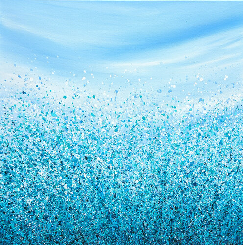 A Turquoise Radiance #3 di Lucy Moore, Pittura in vendita su Singulart