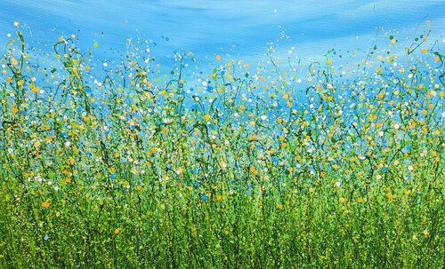 Pollock's Sunshine Splash #9 di Lucy Moore, Pittura in vendita su Singulart