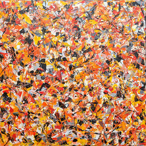 Abstract Synapses - Like a Phoenix From The Ashes di Lucy Moore, Pittura in vendita su Singulart