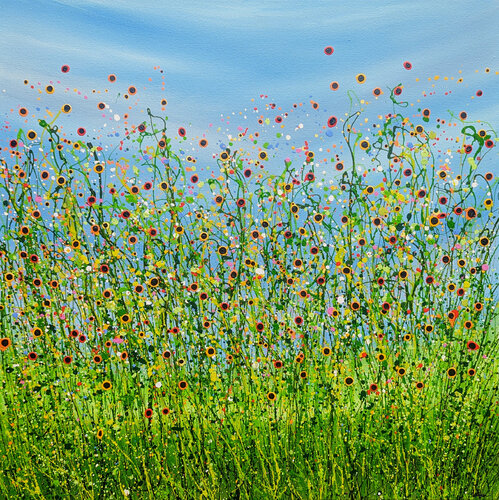 Wild Poppy Meadows #4 di Lucy Moore, Pittura in vendita su Singulart