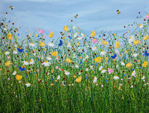 Bee Wild And Free di Lucy Moore, Pittura in vendita su Singulart