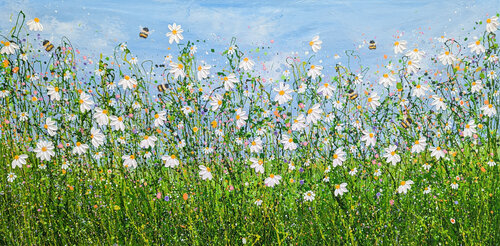 To Bee Flying Free di Lucy Moore, Pittura in vendita su Singulart