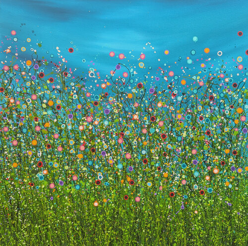 Turquoise Chaos #2 di Lucy Moore, Pittura in vendita su Singulart