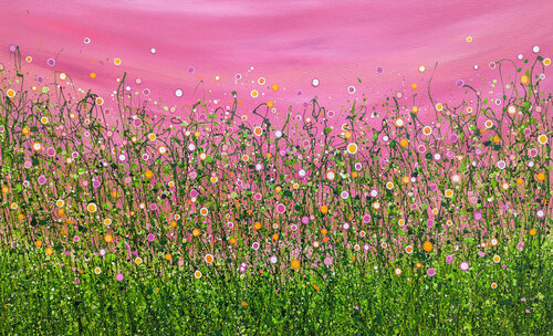 Blushing Confetti Meadows #5 di Lucy Moore, Pittura in vendita su Singulart