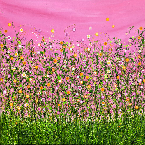 Blushing Confetti Meadows #6 di Lucy Moore, Pittura in vendita su Singulart