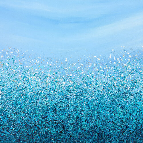 A Turquoise Radiance #4 di Lucy Moore, Pittura in vendita su Singulart