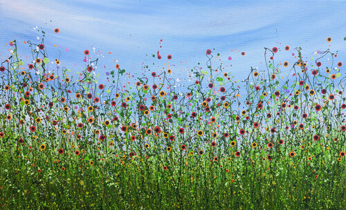 A Symphony Of Poppies #3 van Lucy Moore, Schilderij te koop op Singulart