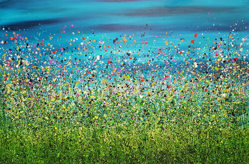 Lost In A Turquoise Wilderness #2 van Lucy Moore, Schilderij te koop op Singulart