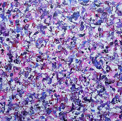 Abstract Synapses - Amethyst Twilight di Lucy Moore, Pittura in vendita su Singulart