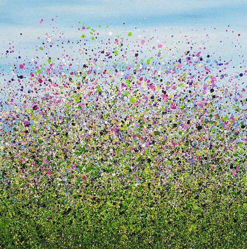 Fuchsia And Lilac Burst van Lucy Moore, Schilderij te koop op Singulart