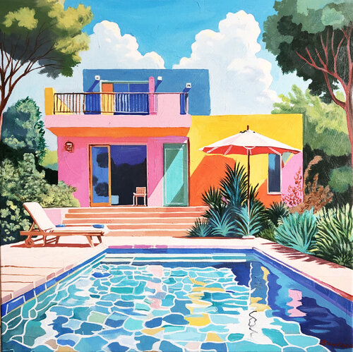 A sunny day on the Costa Blanca de Vadim Bondero, Pintura a la venta en Singulart