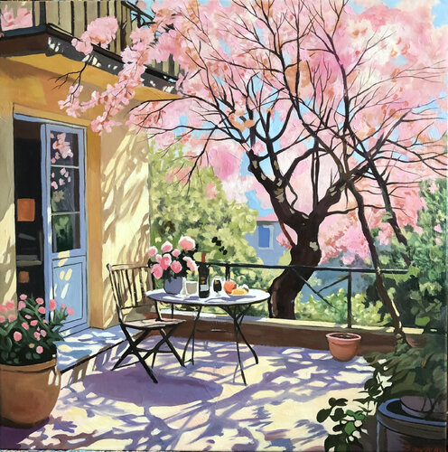 Light breakfast in Avignon di Vadim Bondero, Pittura in vendita su Singulart