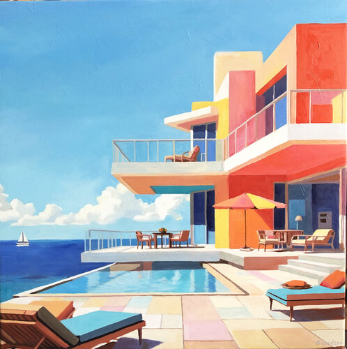 Sunny day in Sardinia by Vadim Bondero, Painting for Sale on Singulart