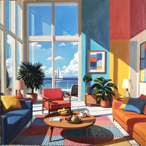 Holidays in the Costa Blanca by Vadim Bondero, Painting for Sale on Singulart
