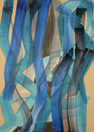 Blue Flames van Anne-Marie Stöhr, Schilderij te koop op Singulart