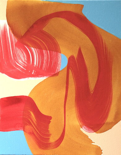 Blue and Ochre di Anne-Marie Stöhr, Pittura in vendita su Singulart