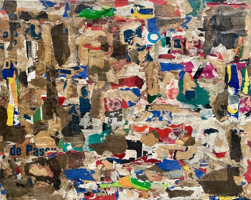 Tribute To Villeglè (2) par Kerkhove DomKcollage, Autres supports en vente sur Singulart