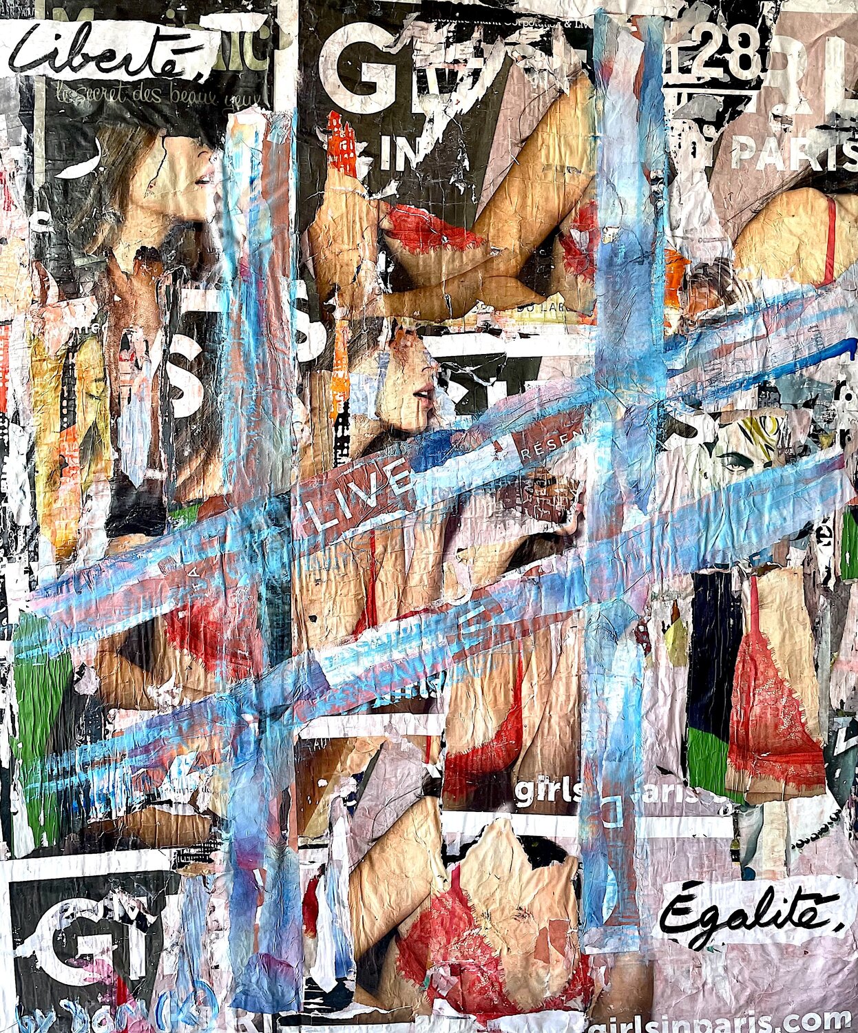 Liberté et Égalité Kerkhove DomKcollage Werk auf Papier zu verkaufen
