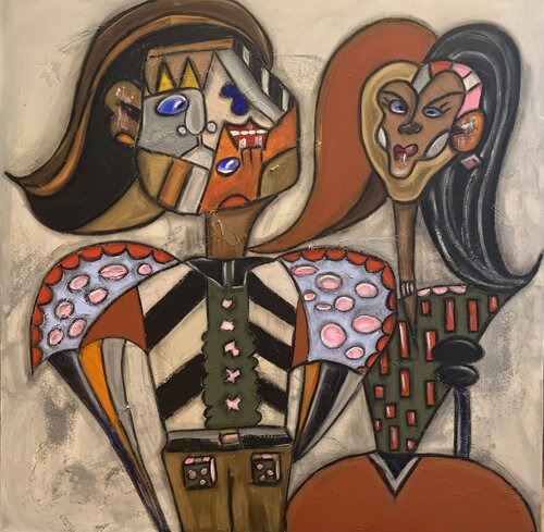 The odd couple van Kosara Stankova, Schilderij te koop op Singulart