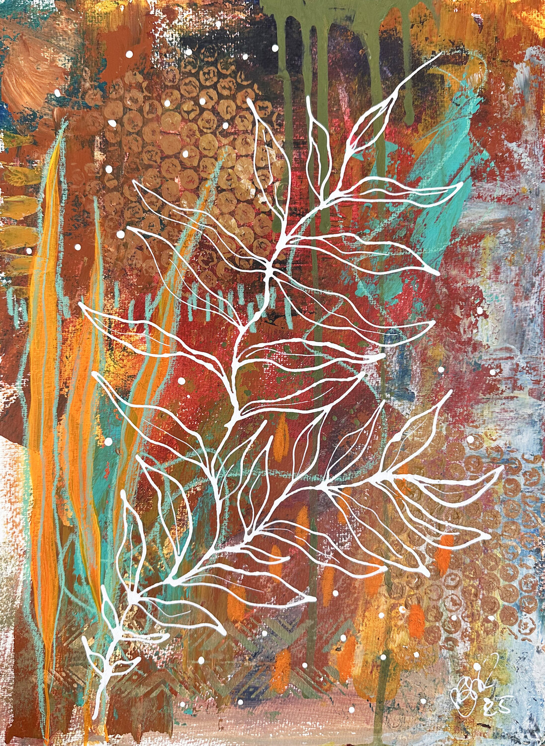 Botanische WELTEN Autumn No.03 Nicole Filsinger Werk auf Papier zu verkaufen
