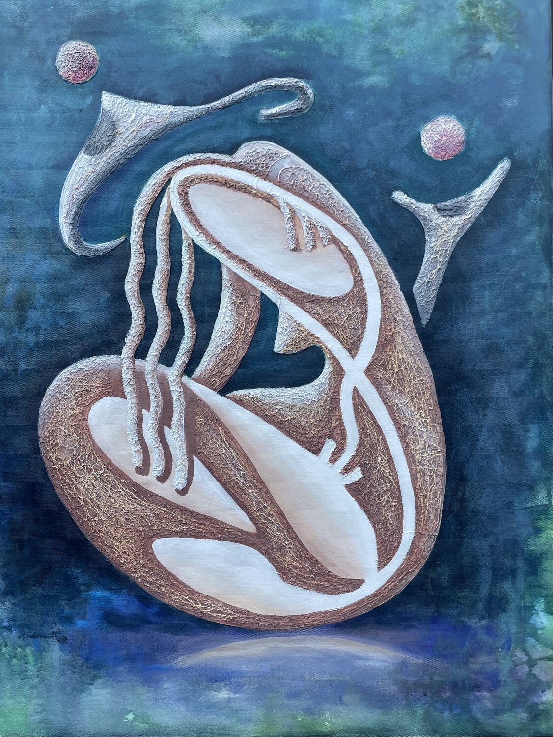 Mermaid in Perfect Balance Mykola Babiy Originalgemälde zu verkaufen