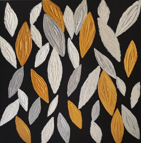 Leaves in the dark di Idalija Gerviene, Pittura in vendita su Singulart
