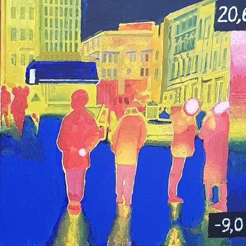 Infra-red city van Ken Spohrer, Schilderij te koop op Singulart