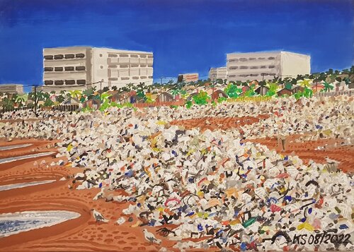 Kalkutta beach di Ken Spohrer, Pittura in vendita su Singulart