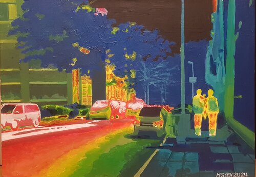 Infra-red city II par Ken Spohrer, Peinture en vente sur Singulart