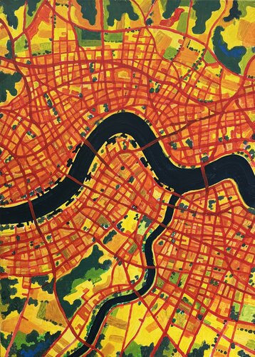 Summer in the City par Ken Spohrer, Peinture en vente sur Singulart